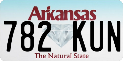 AR license plate 782KUN