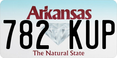 AR license plate 782KUP