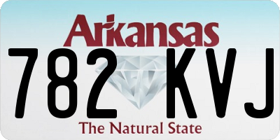 AR license plate 782KVJ