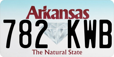 AR license plate 782KWB
