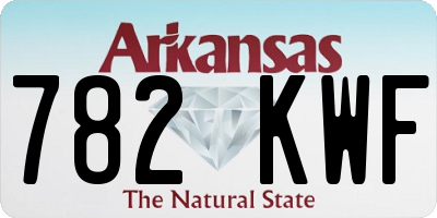AR license plate 782KWF