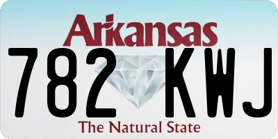 AR license plate 782KWJ