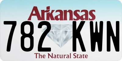 AR license plate 782KWN