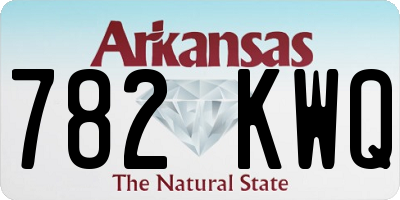 AR license plate 782KWQ