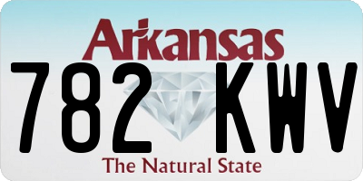 AR license plate 782KWV