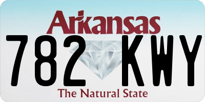 AR license plate 782KWY