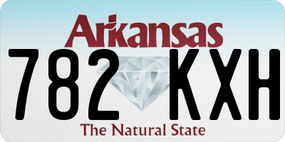 AR license plate 782KXH