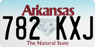 AR license plate 782KXJ