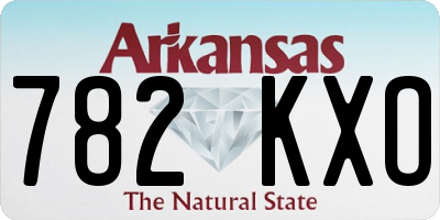 AR license plate 782KXO