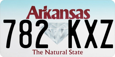 AR license plate 782KXZ
