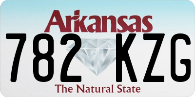 AR license plate 782KZG