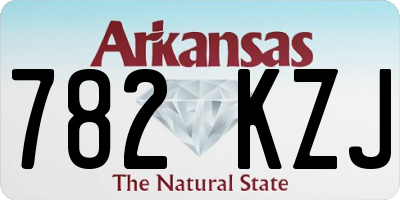 AR license plate 782KZJ