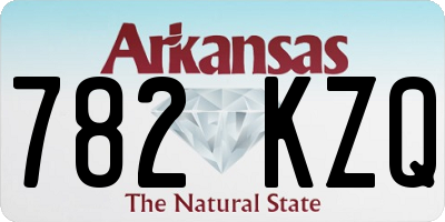 AR license plate 782KZQ