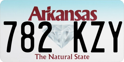 AR license plate 782KZY