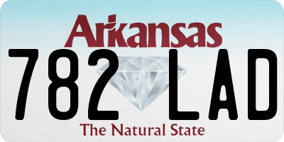 AR license plate 782LAD