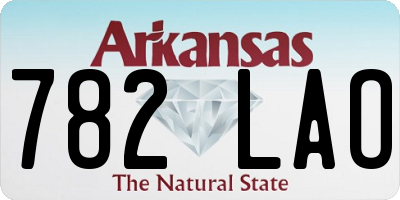 AR license plate 782LAO