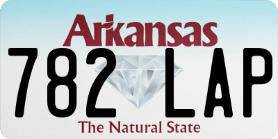 AR license plate 782LAP