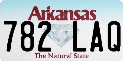 AR license plate 782LAQ
