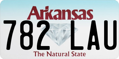 AR license plate 782LAU