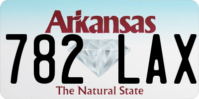AR license plate 782LAX