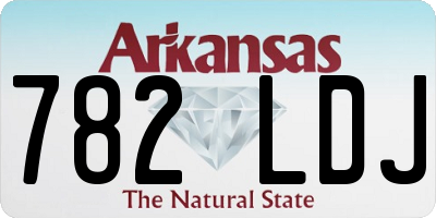AR license plate 782LDJ