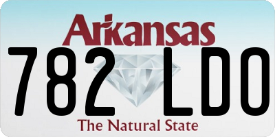 AR license plate 782LDO