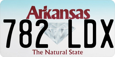 AR license plate 782LDX