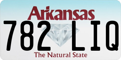 AR license plate 782LIQ