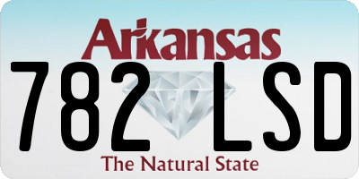 AR license plate 782LSD