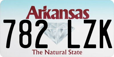 AR license plate 782LZK