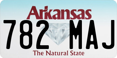 AR license plate 782MAJ