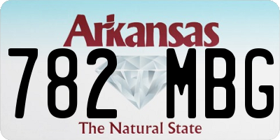 AR license plate 782MBG