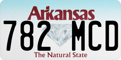 AR license plate 782MCD