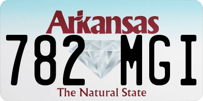 AR license plate 782MGI