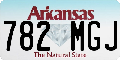 AR license plate 782MGJ