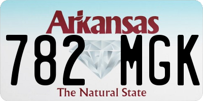 AR license plate 782MGK