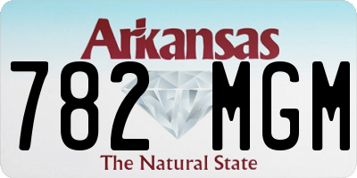 AR license plate 782MGM