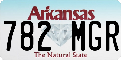 AR license plate 782MGR