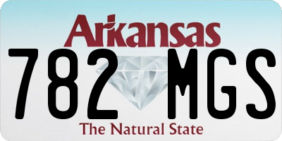 AR license plate 782MGS