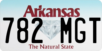 AR license plate 782MGT