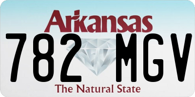 AR license plate 782MGV