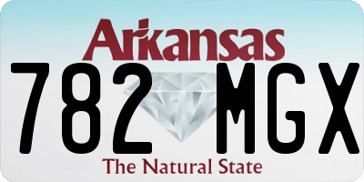 AR license plate 782MGX