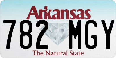 AR license plate 782MGY