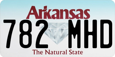AR license plate 782MHD