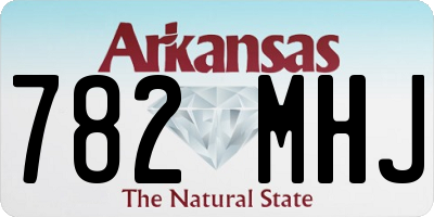 AR license plate 782MHJ