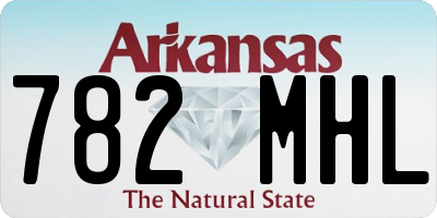 AR license plate 782MHL