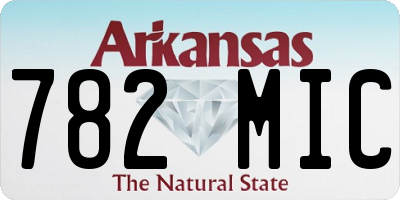 AR license plate 782MIC