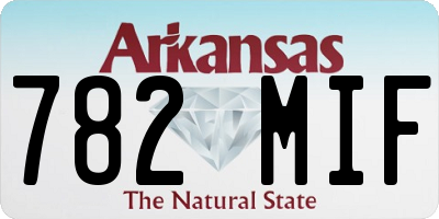 AR license plate 782MIF
