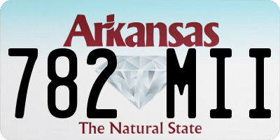 AR license plate 782MII