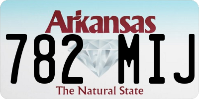 AR license plate 782MIJ